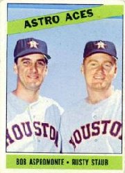 1966 Topps Baseball Cards      273     Astro Aces-Bob Aspromonte-Rusty Staub